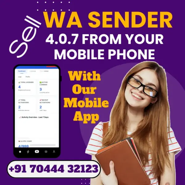 WA Sender Reseller Mobile App