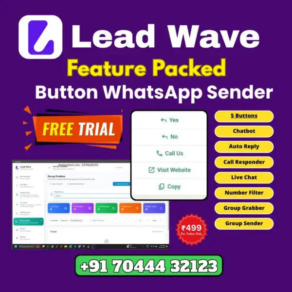 Lead Wave Button WhatsApp Sender Free Trial