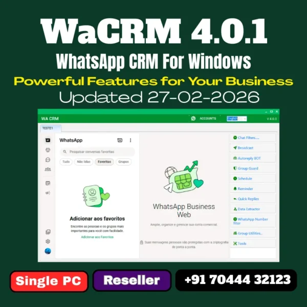 WaCRM v4.0.1 Windows Tool Reseller Panel