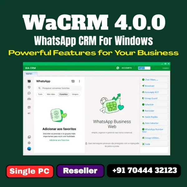 WaCRM Windows Tool Reseller Panel WhatsApp CRM