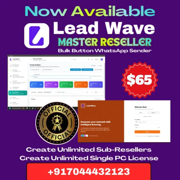 Lead Wave Button WhatsApp Sender Reseller Plan