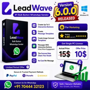 Bulk WhatsApp Button Sender - Lead Wave v6.0.0